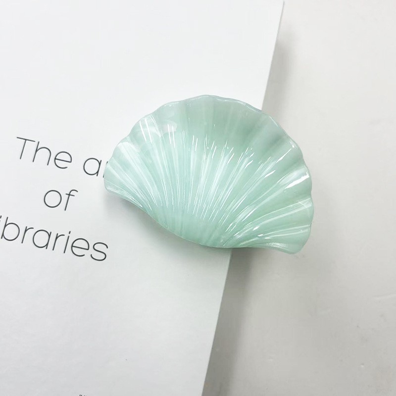 Spinka do włosów klamra MUSZLA XL marmurek 8,5 x 5,7 cm SP423