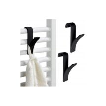 Wieszak, uchwyt, haczyk na grzejnik, prysznic, czarny komplet 2 SZT U16CZZESTAW2