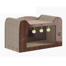 DOMEK DLA KOTA 2w1- legowisko, drapak z zabawką 47 x 22 x 27cm KOT25