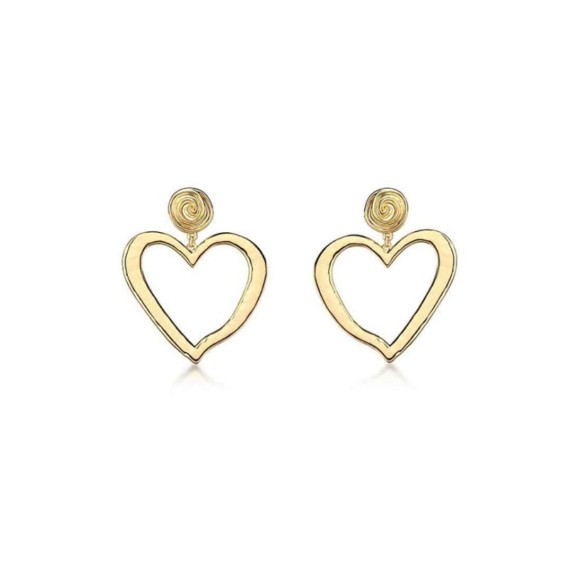 Kolczyki wiszące złote kolekcja serca K1268 - obrazek 3