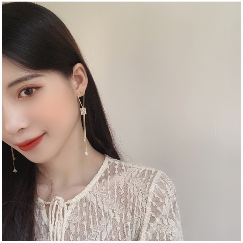 Kolczyki złote wiszące K1278 - obrazek 3