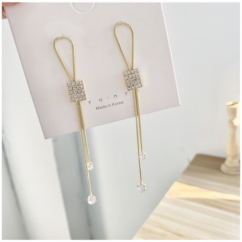 Kolczyki złote wiszące K1278 - obrazek 4