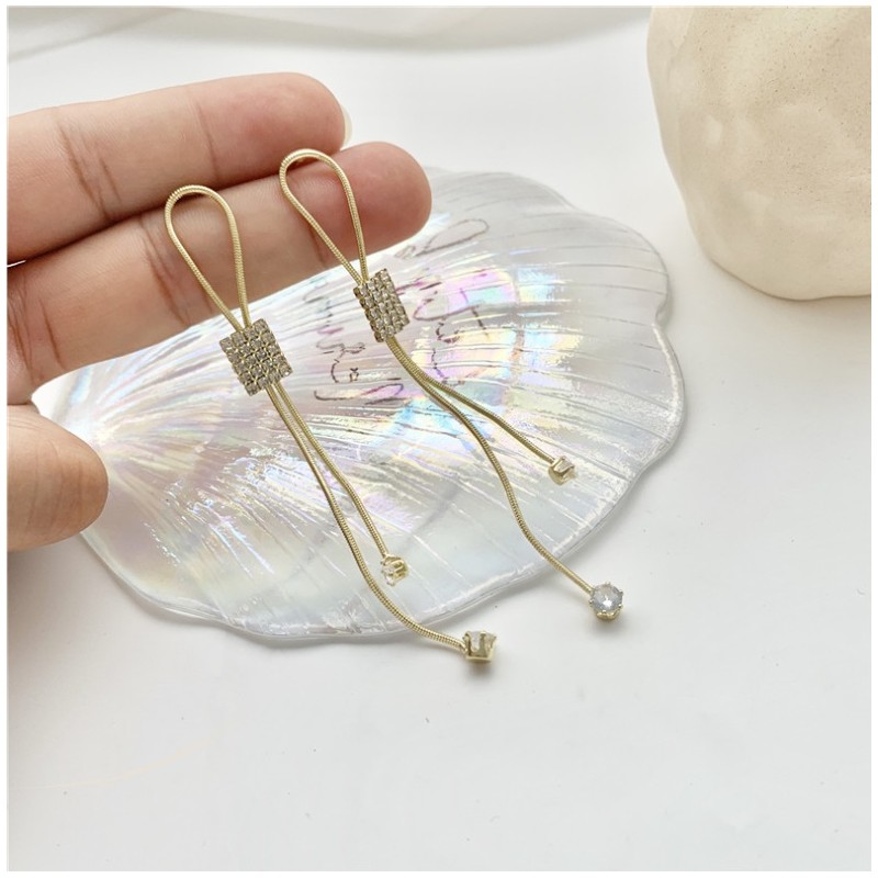 Kolczyki złote wiszące K1278 - obrazek 5