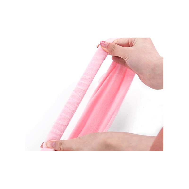 Opaska kosmetyczna uszka ozdobna na gumce O321R - obrazek 3