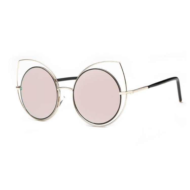 OKULARY LUSTRZANE KOCIE OCZY - RÓŻOWE OK86WZ3 - obrazek 4