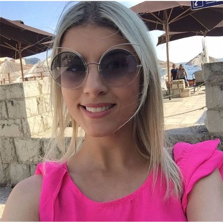 OKULARY LUSTRZANE KOCIE OCZY - RÓŻOWE OK86WZ3 - obrazek 5