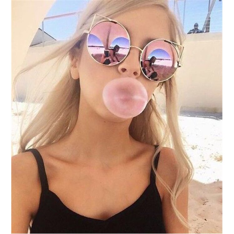 OKULARY LUSTRZANE KOCIE OCZY - RÓŻOWE OK86WZ3 - obrazek 7