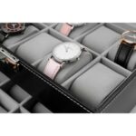 SZKATUŁKA PUDEŁKO NA 20 ZEGARKÓW Z SZUFLADA PD46 - obrazek 3