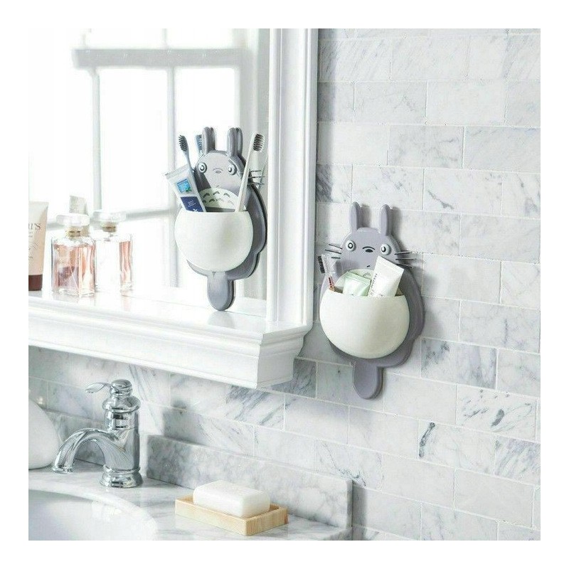 Wieszak, uchwyt, haczyk na szczoteczki POJEMNIK SAMOPRZYLEPNY NA AKCESORIA ŁAZIENKOWE 1 SZT U20SZ - obrazek 4