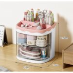 Szkatułka organizer różowy z szufladkami CB30R - obrazek 3