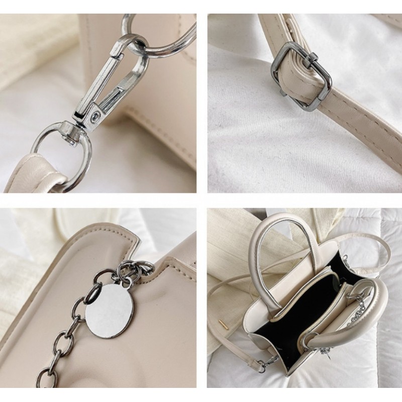 Elegancka Torebka damska na ramię kolekcja 2024 KREM T258 - obrazek 3