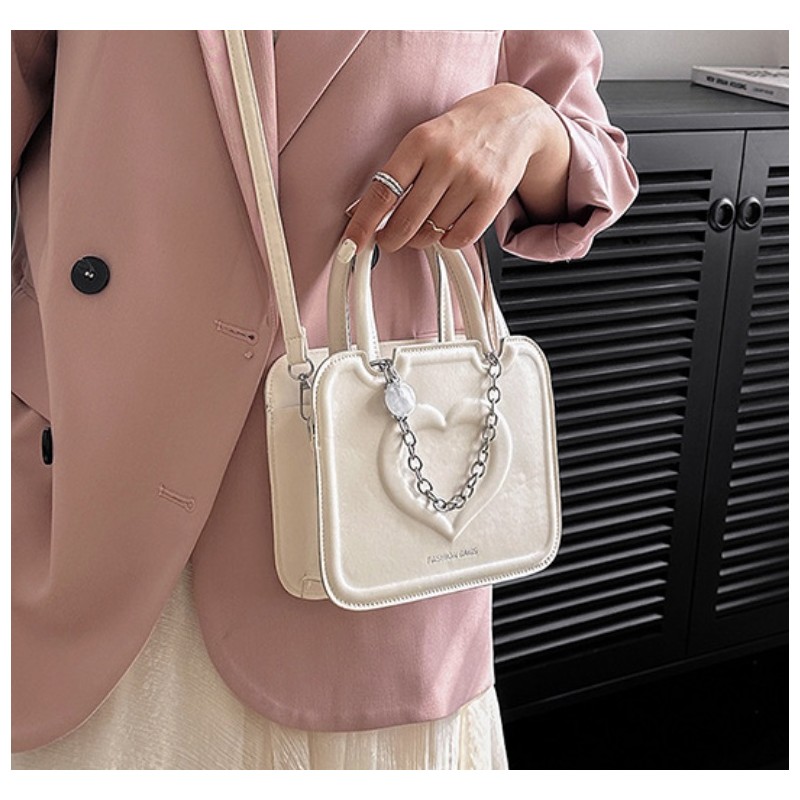 Elegancka Torebka damska na ramię kolekcja 2024 KREM T258 - obrazek 5