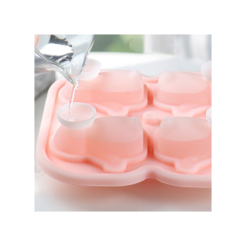 Foremki silikonowe do kostek lodów na 4 kostki PINGWINY FNL08 - obrazek 5