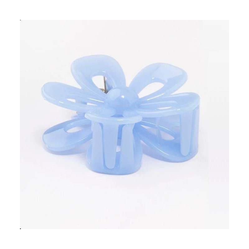 Spinka do włosów klamra niebieska XL kwiat 6,5 x 7cm SP276N - obrazek 4