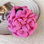 Spinka do włosów duża klamra XL kwiat róża fuksja 9cm SP288F - obrazek 4