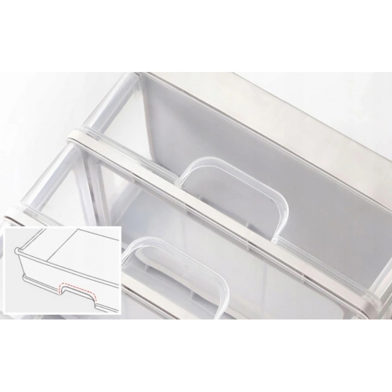 Organizer z szufladką, szkatułka na kosmetyki 26,8x23,3x17cm CB14 - obrazek 4