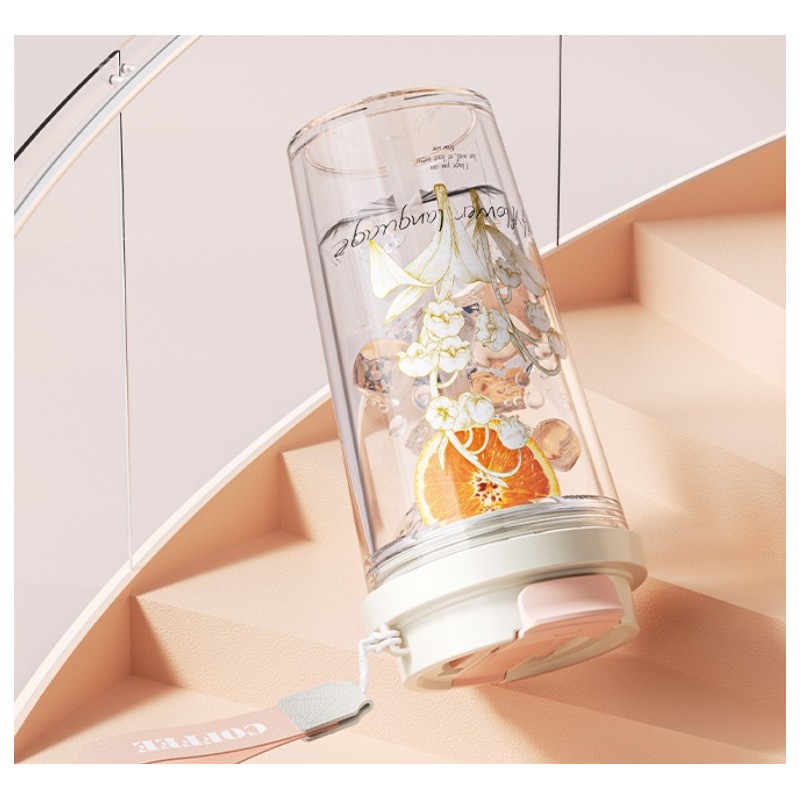 Kubek, butelka na wodę ze słomką i ustnikiem 550 ML BD29 - obrazek 4