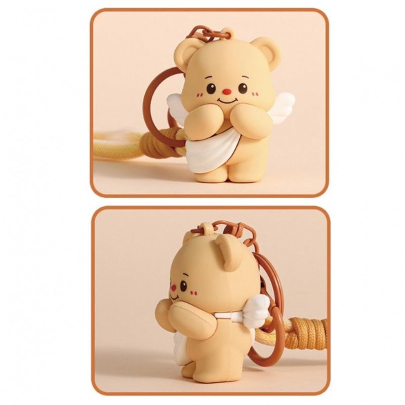 Brelok do kluczy MIS aniołek skrzydła kremowy BRL333K - obrazek 3