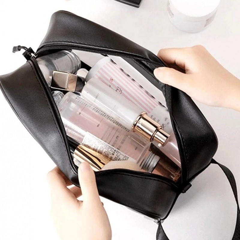 Zestaw kosmetyczek 3w1 przenośna kuferek 3 rozmiary Czerń KS83CZ - obrazek 7