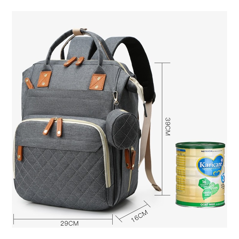 Torba, organizer do wózka plecak z saszetką dla mamy granatowy PLM23GRAN - obrazek 5