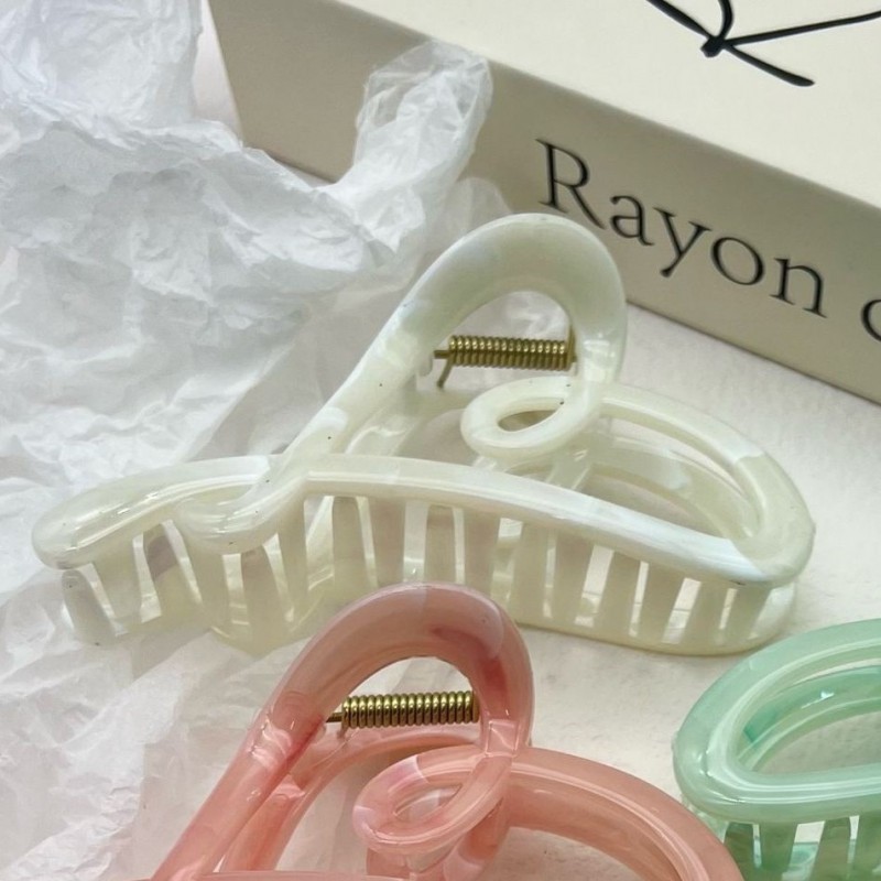 Spinka klamra do włosów XL biała perłowa 12x5 cm SP373 - obrazek 3