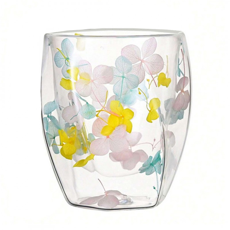 Szklanka termiczna z hortensją żółtą, niebieską i różową 250 ml 1szt SZK88 - obrazek 6