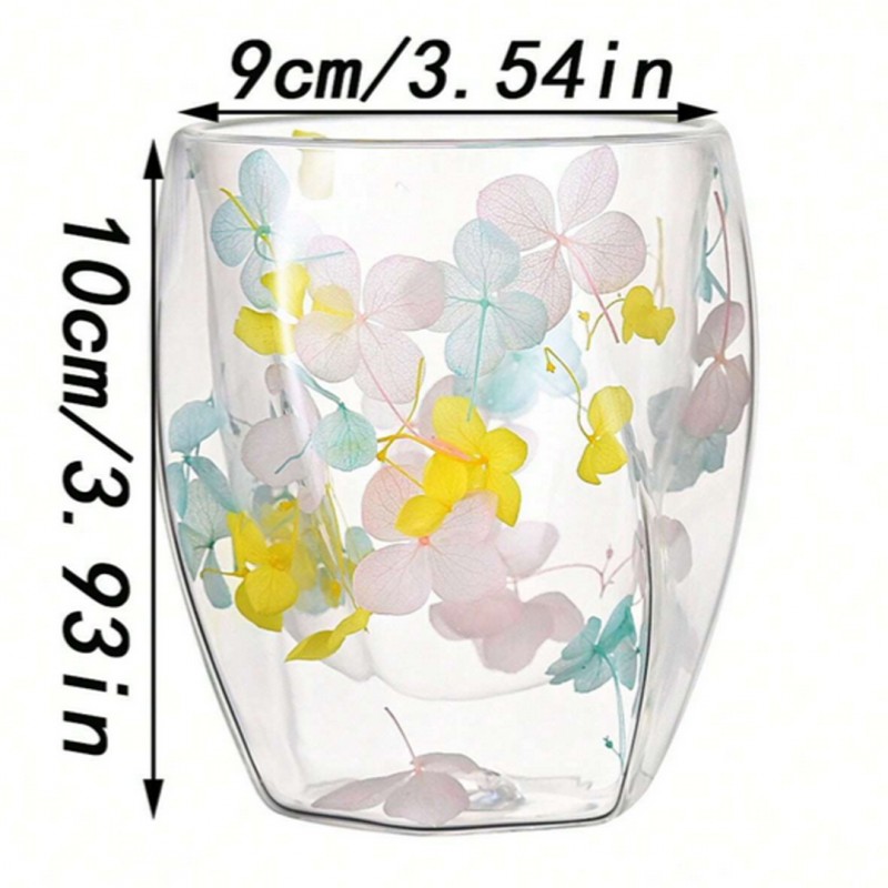 Szklanka termiczna z hortensją żółtą, niebieską i różową 250 ml 1szt SZK88 - obrazek 7