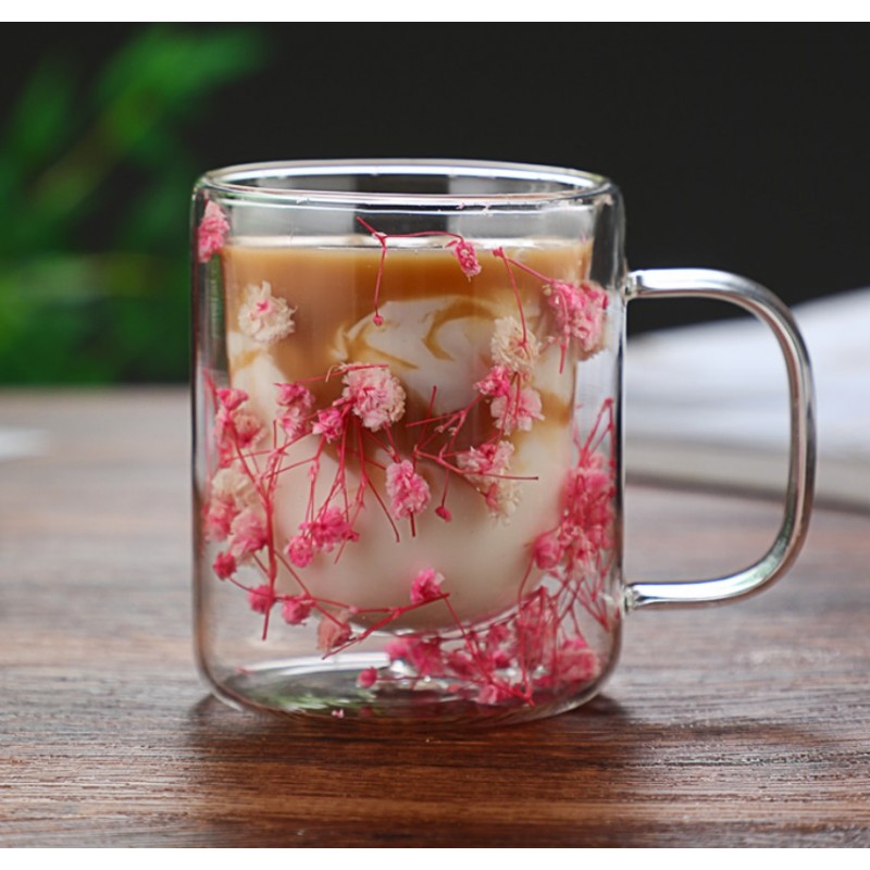 Szklanka termiczna z kwiatami w środku, róż - 200 ml 1szt SZK133 - obrazek 3