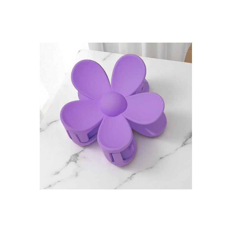 Spinka do włosów klamra XL kwiat fiolet 7 x 7,5 cm SP194 - obrazek 3