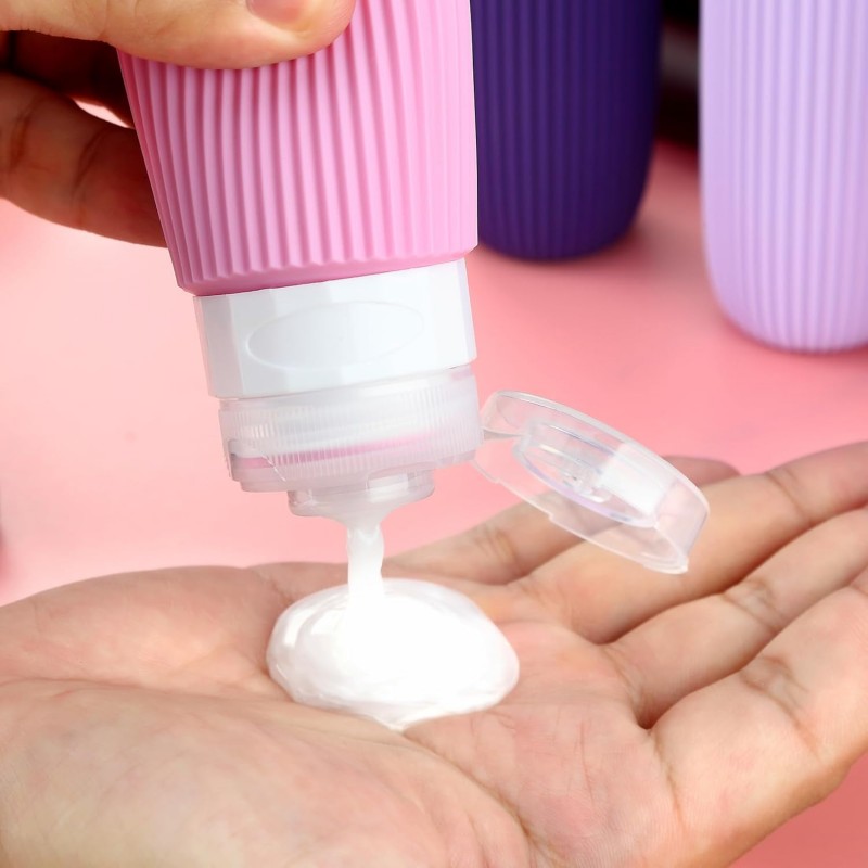 Zestaw silikonowych pojemniczków, buteleczek podróżnych 4w1 90ml KS137WZ1 - obrazek 6