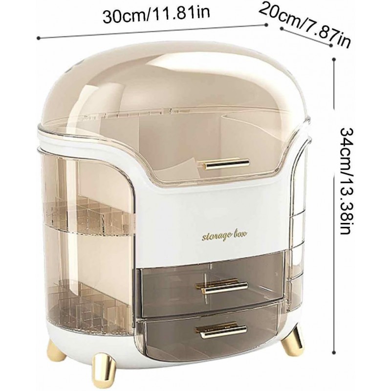 Organizer szkatułka na kosmetyki, biżuterię XL wielopoziomowy CB34 - obrazek 4