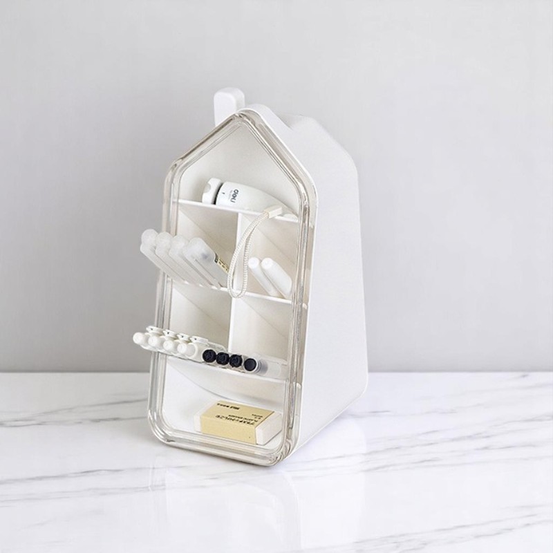 Organizer biurowy, przybornik z przegródkami, domek 11 x 11 x 21,6cm CB72 - obrazek 5