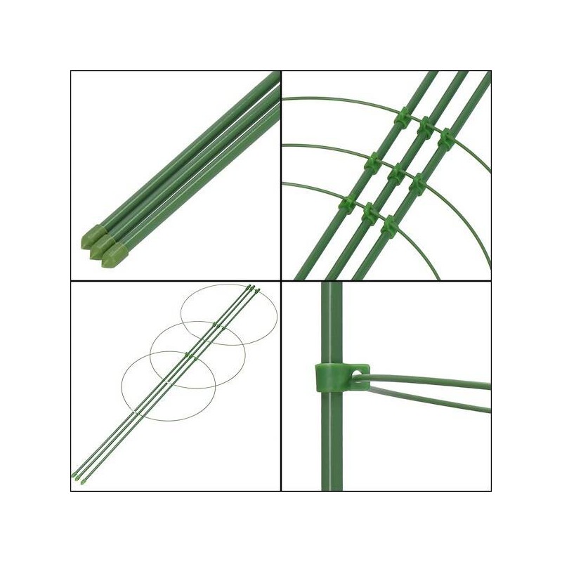Podpora pierścieniowa do roślin, kwiatów, warzyw 28 x 60 cm L ROS22 - obrazek 4