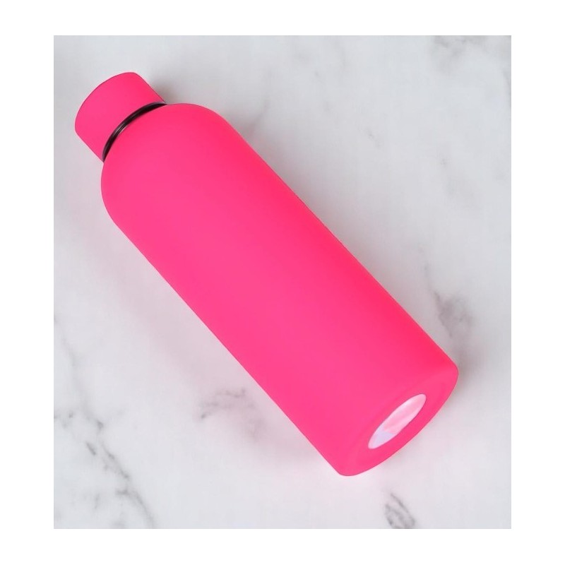 Bidon, butelka termiczna 500ML, stal nierdzewna z powłoką SOFT TOUCH fuksja BD46F - obrazek 4