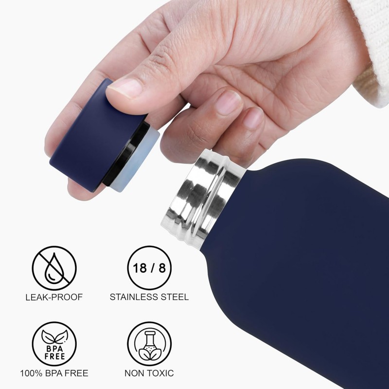 Bidon, butelka termiczna 500ML, stal nierdzewna z powłoką SOFT TOUCH fuksja BD46F - obrazek 6