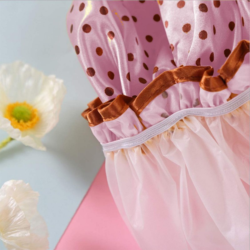 Wodoodporny czepek ochronny, kąpielowy na włosy, do spania, KROPKI KCZ01 - obrazek 6