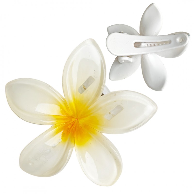 Spinka do włosów klamra XL KLIPS kwiat ombre żółty 6 cm SP404 - obrazek 3