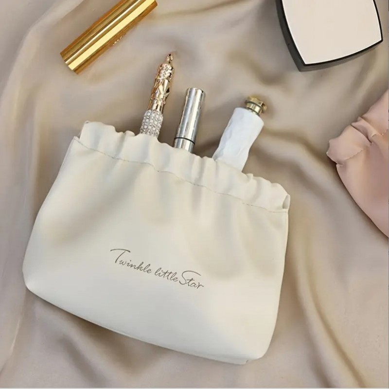 Kosmetyczka, saszetka na kosmetyki, wkładki, ekoskóra rozm M 16x12cm KS145B - obrazek 3