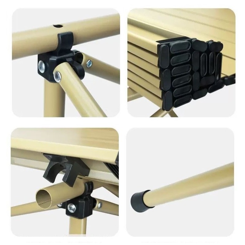 Składany stół cateringowy, turystyczny, piknikowy 53 x 51 cm beżowy SC10JBR - obrazek 7