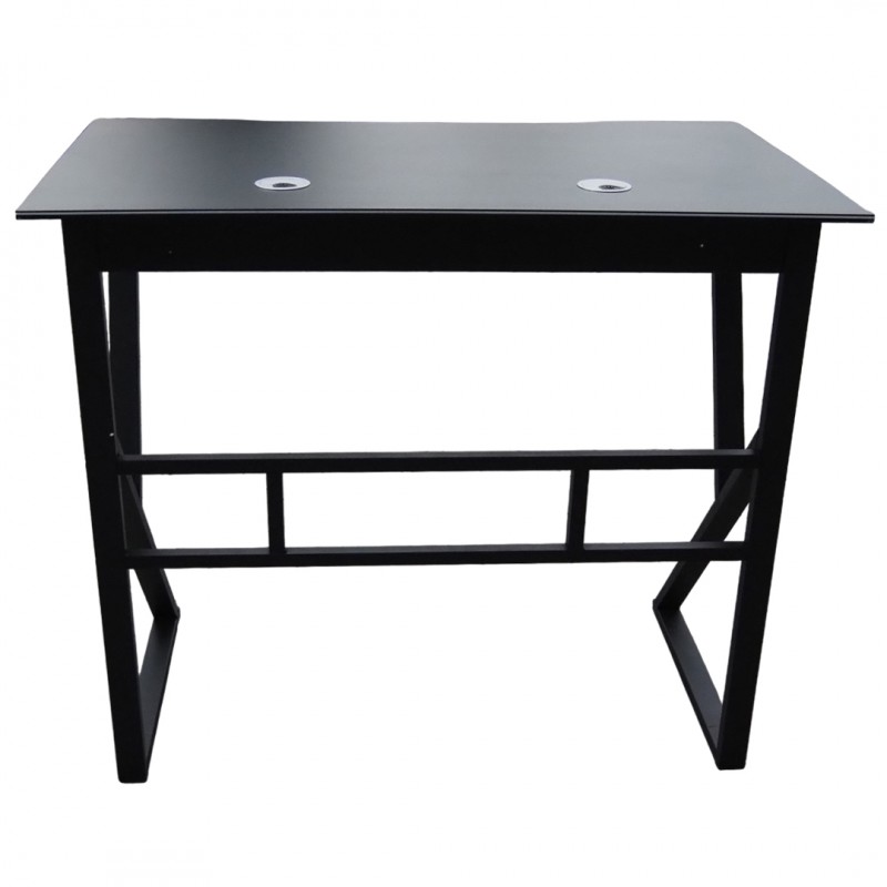Biurko komputerowe czarne, gamingowe 100 x 60 cm STL20CZ - obrazek 5
