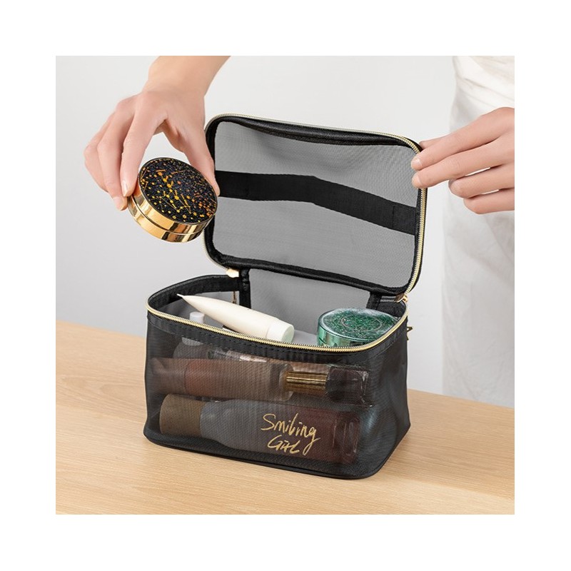 Kosmetyczka organizer na kosmetyki SMILING GIRL rozm. L 22x15x12cm KS108 - obrazek 3