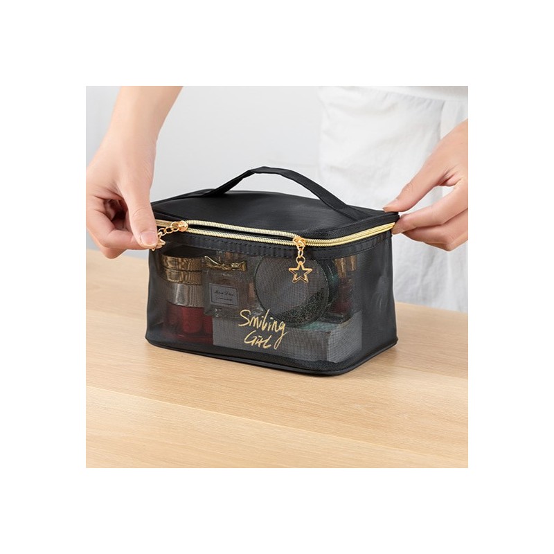 Kosmetyczka organizer na kosmetyki SMILING GIRL rozm. L 22x15x12cm KS108 - obrazek 6