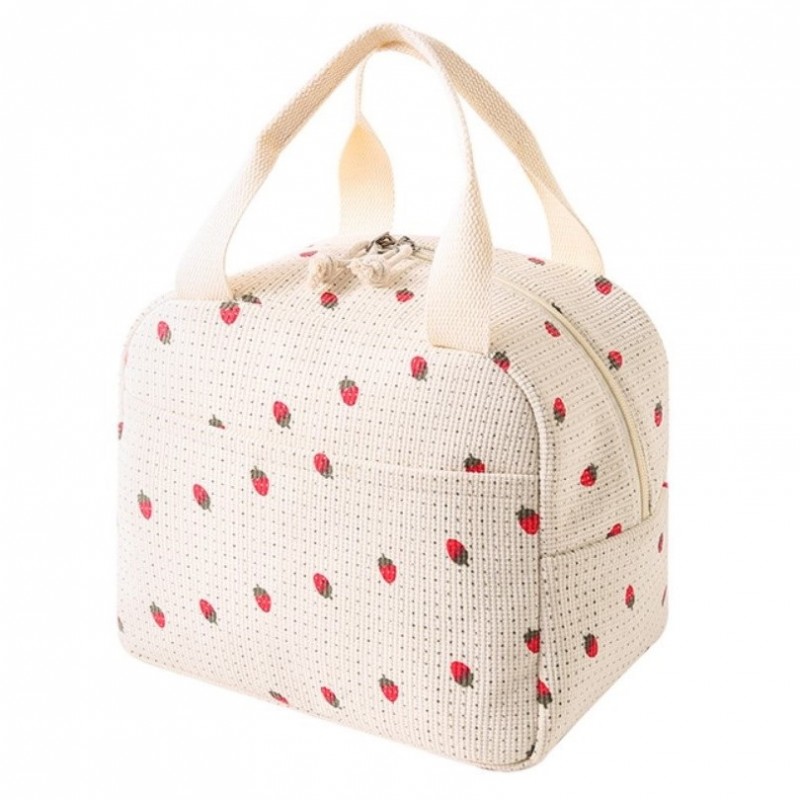 Torba termiczna do przenoszenia żywności LUNCH BOX truskawki 26x21x18cm PJM42 - obrazek 5