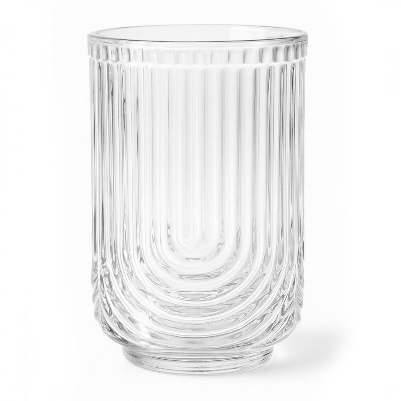 Szklanka ryflowana wysoka 480 ml grube szkło 1szt SZK64 - obrazek 4