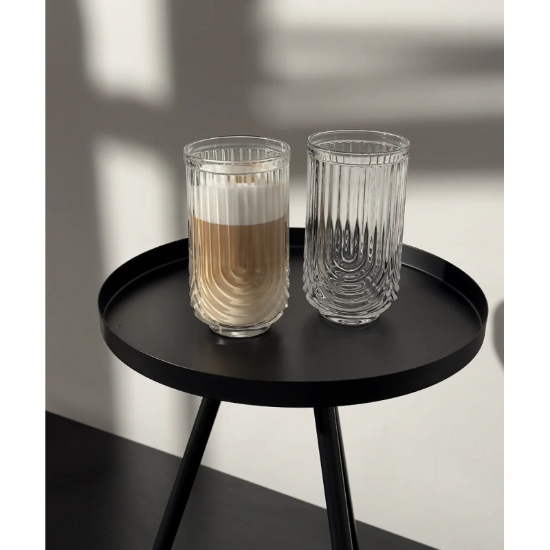 Szklanka ryflowana wysoka 480 ml grube szkło 1szt SZK64 - obrazek 5