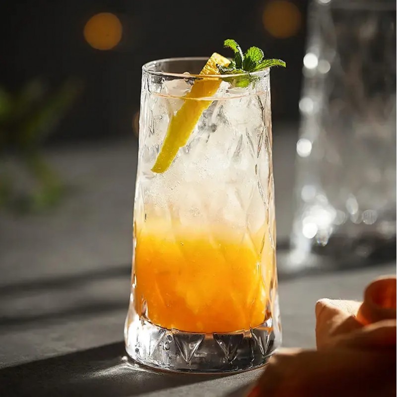 Zestaw 3 szklanek falowanych wysokich 475 ml grube szkło SZK184ZESTAW3 - obrazek 6