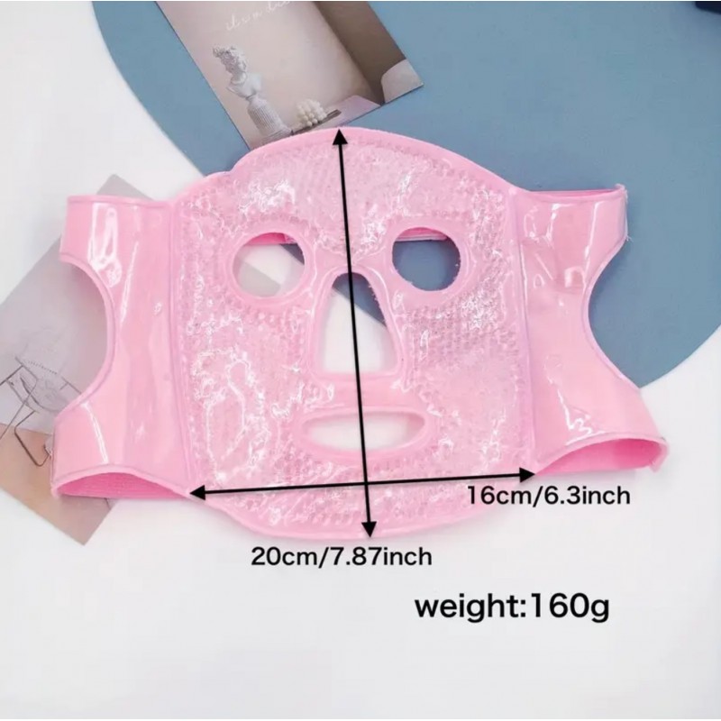 Dwustronna, żelowa chłodząco - rozgrzewająca maseczka na twarz, relaksująca AK22FIO - obrazek 3