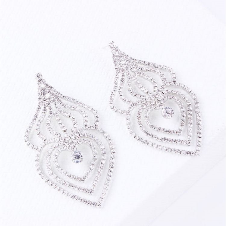 Kolczyki wiszące kryształki srebrne K979S - obrazek 4