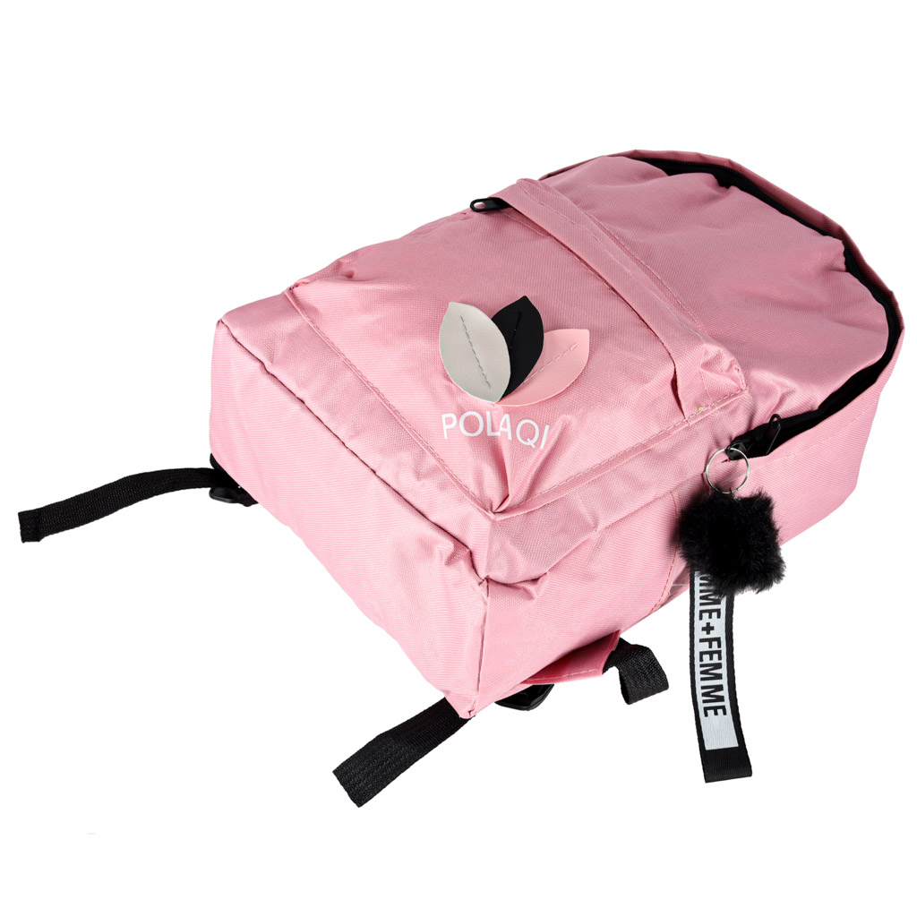 Plecak szkolny młodzieżowy jednokomorowy różowy - obrazek 6