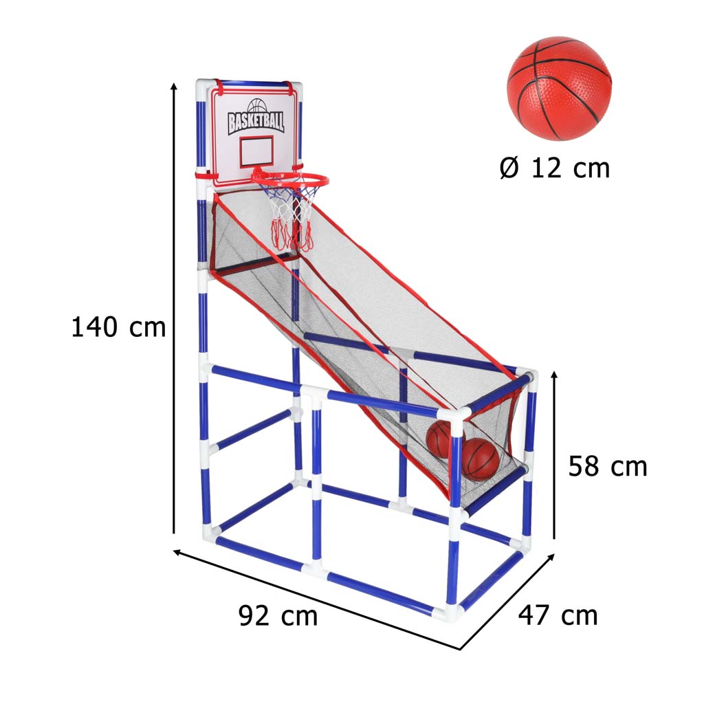 Koszykówka gra zręcznościowa sportowa przenośna basketball 2 piłki pompka - obrazek 7